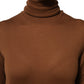 Dolce & Gabbana Brown Cashmere Turtle Neck Pullover Sweater