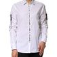 Dolce & Gabbana White Crystal Embellished Dress Shirt Top