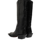 Dolce & Gabbana Black Leather Over The Calf Biker Boots Shoes