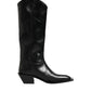 Dolce & Gabbana Black Leather Over The Calf Biker Boots Shoes