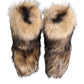 Dolce & Gabbana Brown Faux Skim Ski Fur Men Short Boots Shoes