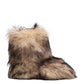 Dolce & Gabbana Brown Faux Skim Ski Fur Men Short Boots Shoes