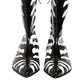 Dolce & Gabbana Black White Zebra Leather Mid Calf Boots Shoes