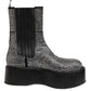 Dolce & Gabbana Black Crystal Strass Mid Calf Short Boots  Shoes