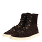 Dolce & Gabbana Brown Suede Lace Up Ankle Short Boots Shoes