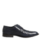 Daniele Alessandrini Blue Leather Wingtip Lace-up Formal Derby Shoes