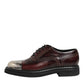 Dolce & Gabbana Brown Leather Lace Up Dress Men Oxford Shoes