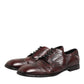 Dolce & Gabbana Bordeaux Leather Lace Up Dress Derby Shoes