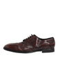 Dolce & Gabbana Bordeaux Leather Lace Up Dress Derby Shoes