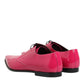 Dolce & Gabbana Pink Patent Leather Lace Up Dress Derby Shoes