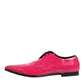 Dolce & Gabbana Pink Patent Leather Lace Up Dress Derby Shoes