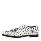 Dolce & Gabbana White Leather Crystals Embellished Dress Shoes