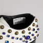 Dolce & Gabbana White Leather Crystals Embellished Dress Shoes