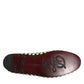 Dolce & Gabbana Bordeaux Suede Crystals Loafers Dress Shoes