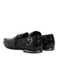 Dolce & Gabbana Black Embellished Dress Monk Strap Shoes