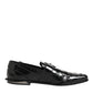 Dolce & Gabbana Black Embellished Dress Monk Strap Shoes