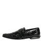Dolce & Gabbana Black Embellished Dress Monk Strap Shoes