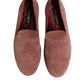 Dolce & Gabbana Pink Suede Loafers Formal Men Dress Shoes