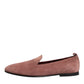Dolce & Gabbana Pink Suede Loafers Formal Men Dress Shoes
