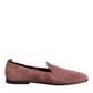 Dolce & Gabbana Pink Suede Loafers Formal Men Dress Shoes