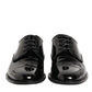 Dolce & Gabbana Black Leather Lace Up Derby Formal Dress Shoes