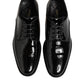 Dolce & Gabbana Black Leather Lace Up Derby Formal Dress Shoes