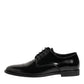 Dolce & Gabbana Black Leather Lace Up Derby Formal Dress Shoes