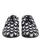 Dolce & Gabbana Dress Black White Sequined Lace Up Derby Shoes