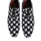 Dolce & Gabbana Dress Black White Sequined Lace Up Derby Shoes