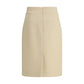 Valentino Cream Fleece Wool Skirt