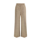 Valentino Beige Fleece Wool Casual Pants