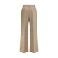 Valentino Beige Fleece Wool Casual Pants