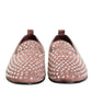 Dolce & Gabbana Pink Suede Crystals Loafers Men Dress Shoes