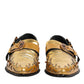Dolce & Gabbana Gold Leather MONK STRAP Dress Formal Shoes