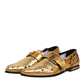 Dolce & Gabbana Gold Leather MONK STRAP Dress Formal Shoes
