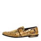 Dolce & Gabbana Gold Leather MONK STRAP Dress Formal Shoes