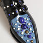 Dolce & Gabbana Black Blue Embellished MONKSTRAP Dress Shoes