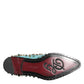 Dolce & Gabbana Turquoise Crystal Embellished Men Derby Shoes
