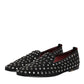 Dolce & Gabbana Black Crystal Embellished Loafers Dress Shoes