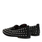 Dolce & Gabbana Black Crystal Embellished Loafers Dress Shoes