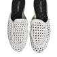 Dolce & Gabbana White Woven Slides MULES Men Sandals Shoes