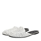 Dolce & Gabbana White Woven Slides MULES Men Sandals Shoes