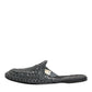 Dolce & Gabbana Blue Woven Slides MULES Men Sandals Shoes