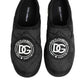 Dolce & Gabbana Black Nylon Low Top Slip On Sneaker Shoes