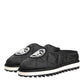 Dolce & Gabbana Black Nylon Low Top Slip On Sneaker Shoes