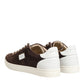 Dolce & Gabbana Brown Suede Leather Low Top Men Sneakers Shoes