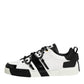 Dolce & Gabbana White Leather Logo Portofino Sneakers Shoes
