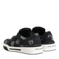 Dolce & Gabbana Blue Cotton Denim Logo Low Top Sneakers Shoes