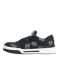Dolce & Gabbana Blue Cotton Denim Logo Low Top Sneakers Shoes