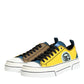 Dolce & Gabbana Multicolor Cotton Logo Low Top Sneakers Shoes